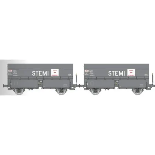 [REWB967] Coffret de 2 wagons coke MH45 « STEMI » - REE WB967 - SNCF - HO 1/87 - EP IV-V