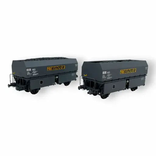 [REWB968] Coffret de 2 wagons coke MH45 « SIMOTRA » - REE WB968 - SNCF - HO 1/87 - EP IV-V