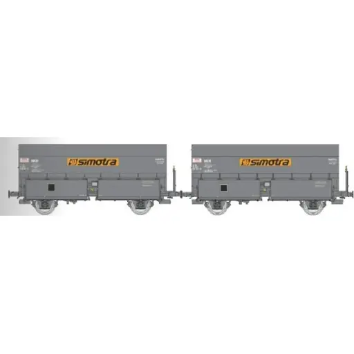 [REWB968] Coffret de 2 wagons coke MH45 « SIMOTRA » - REE WB968 - SNCF - HO 1/87 - EP IV-V