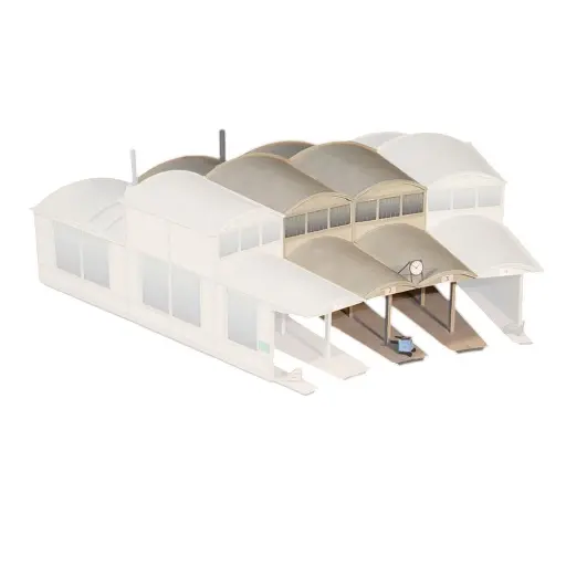[REDEP002] Rotonde type G 2 stalles intermédiaires - Régions et Compagnies DEP002 - HO 1/87