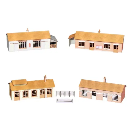 [REDEP011] 4 Locaux Polyvalents - Régions et Compagnies DEP011 - HO 1/87