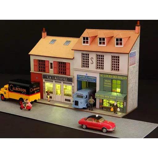 [REFAC011] Façade Vitrines Crèmerie + Primeurs - Régions et Compagnies FAC011 - HO 1/87