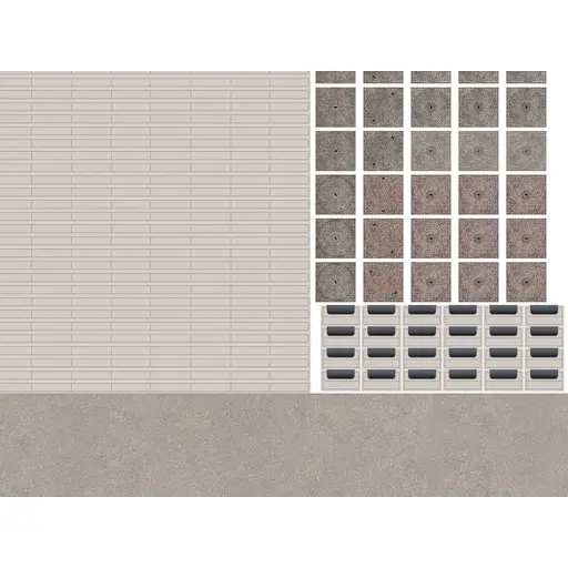 [REMAT009] Trottoirs, bordures et plaques d’égout - Régions et Compagnies MAT009 - HO 1/87