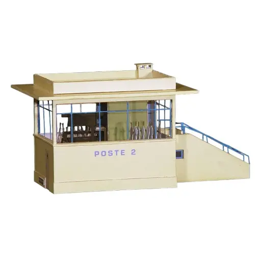 JEP O MAQUETTE Station Cabine Semaphorique Poste Aiguillage N°4 Decor