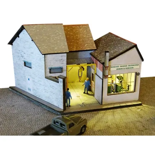 [REPRO500] Petit Atelier de rue en angle 120° - Régions et Compagnies PRO500 - HO 1/87