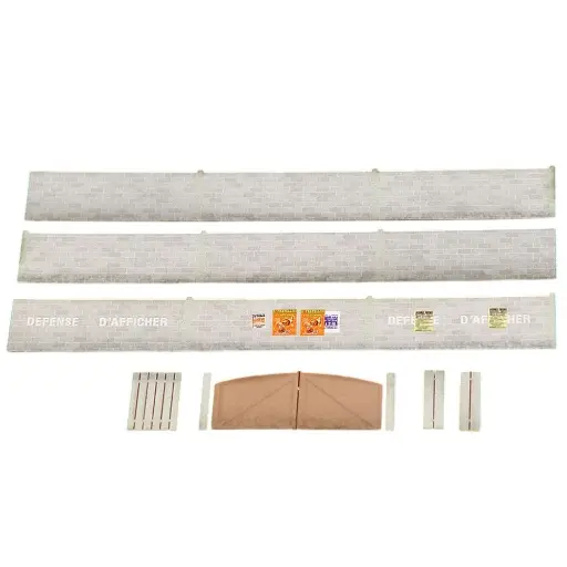 [REVIL027] Murs en parpaings (avec et sans affiches) - Régions et Compagnies VIL027 - HO 1/87