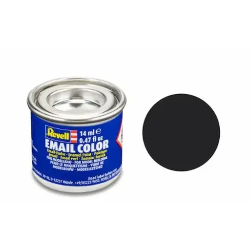 [RERV32106] Peinture Émaillée Tar Black Mate, 14ml - Revell 32106