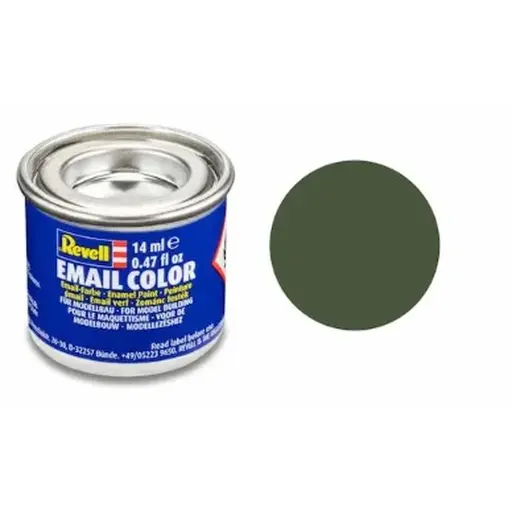 [RERV32165] Peinture Émaillée Vert Bronze Mat RAL 6031, 14ml - Revell 32165