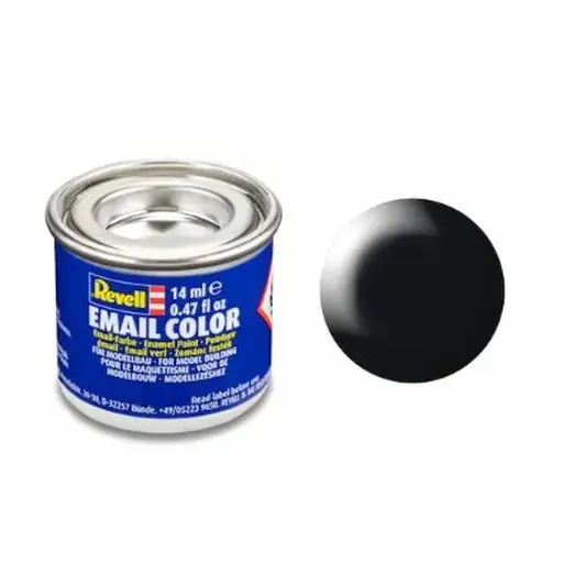 [RERV32302] Peinture Émail Revell Noir Semi-Brillant RAL 9005, 14ml - REVELL 32302