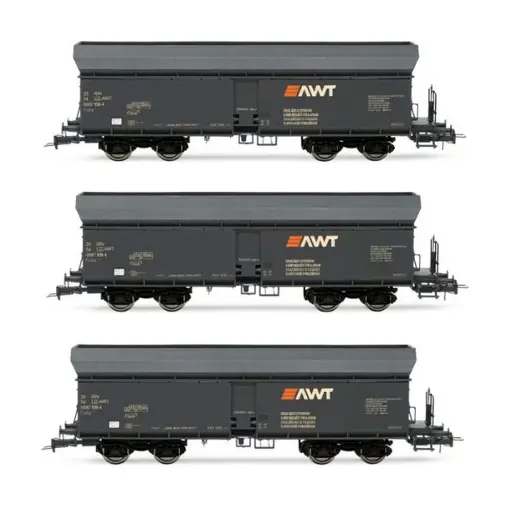 [HR6590] Coffret de 3 wagons trémies à 4 essieux - série Fals - AWT - RIVAROSSI HR6590 - HO - Ep VI - 2R