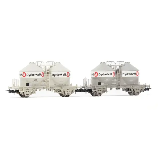[HR6591] Coffret de 2 wagons silos DYCKERHOFF - Rivarossi HR6591 - HO 1/87 - DB - EP IV