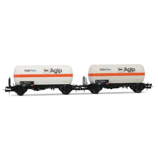 [HR6620] Coffret de 2 wagons AGIP - Rivarossi HR6620  - HO 1/87 - FS - EP IV