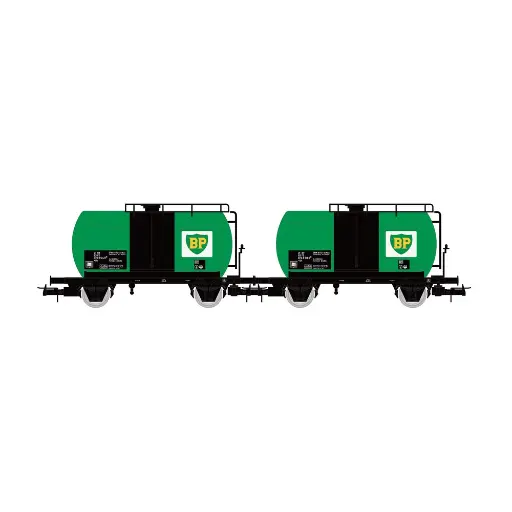 [HR6567] Coffret de 2 wagons-citernes « BP » - Rivarossi HR6567 - HO 1/87 - FS - EP IV