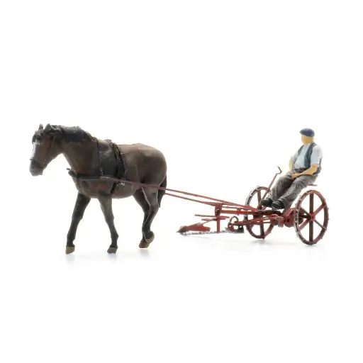 [AR387.610] Barre de coupe avec cheval + figurine - Artitec 387.610 - HO 1/87