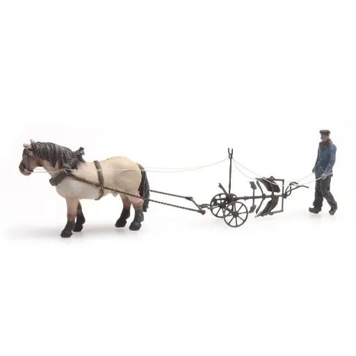 [AR387.392] Cheval et charrue - Artitec 387.392 - HO 1/87