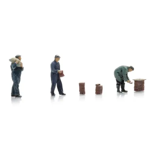 [AR5160001] Maçons des années 1930 à 1990 - 3 travailleurs - ARTITEC 5160001 - N 1/160