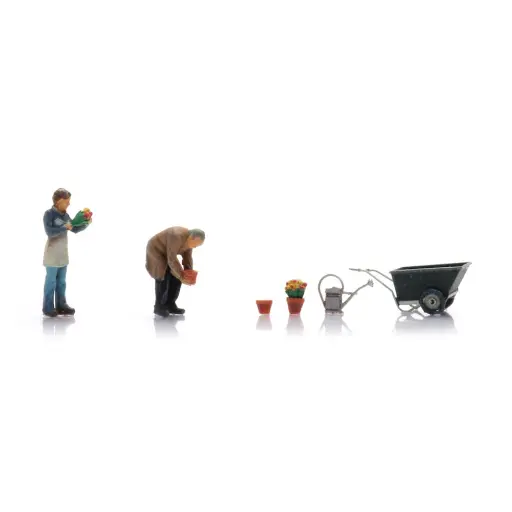 [AR5160022] Fleuristes avec outils de jardin - 2 personnages - ARTITEC 5160022 - N 1/160