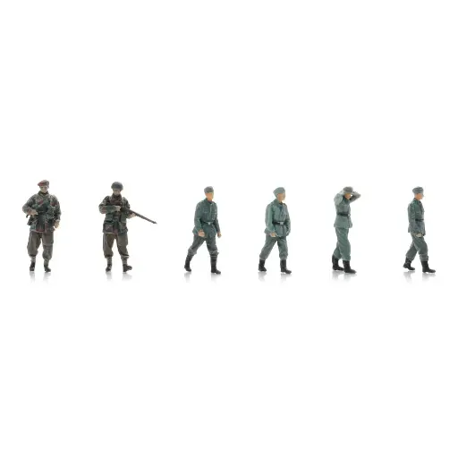 [AR7720008] Prisonniers de guerre de la Wehrmacht + gardes para britanniques - Artitec 7720008 - 1/72