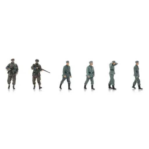 [AR5720008] Prisonniers de guerre de la Wehrmacht & gardes para britanniques - 6 personnages - ARTITEC 5720008 - 1/72