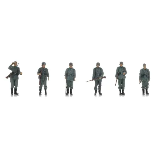 [AR5720009] Infanterie de la Wehrmacht en attente de transport - 6 personnages - ARTITEC 5720009 - 1/72