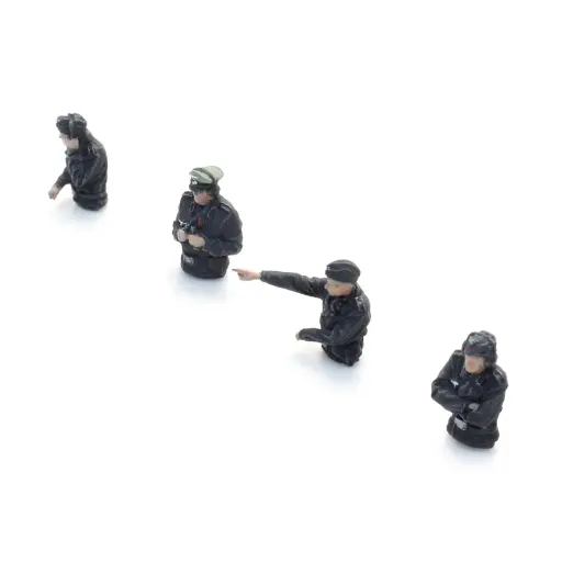 [AR5720010] Équipage de char de la Wehrmacht - 4 personnages sans jambes - ARTITEC 5720010 - 1/72
