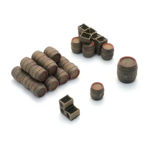 [AR387.640] Fûts de bière en bois et caisses - Artitec 387.640 - HO 1/87