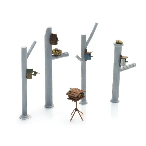 [AR387.653] Nichoirs à oiseaux et supports - Artitec 387.653 - HO 1/87