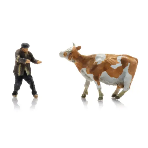 [AR5220014] Fermier avec vache obstinée - ARTITEC 5220014 - Z 1/220