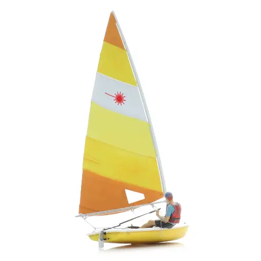 [AR87.593] Voilier Laser voile + figurine - Artitec 87.593 - HO 1/87