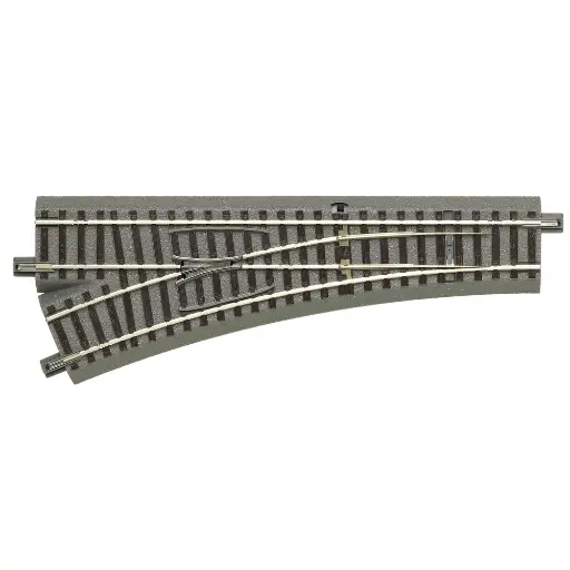 [RO61140] Aiguillage à gauche 200mm - 22.5° Rayon 502.7mm GEOLINE ROCO 61140 - HO 1/87 Code 83