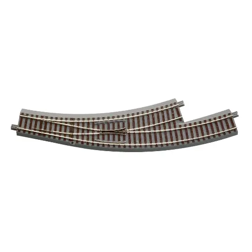 [RO61154] Aiguillage Courbe à gauche R3/R4 30° Rayon 434.5mm GEOLINE ROCO 61154 - HO 1/87 Code 83