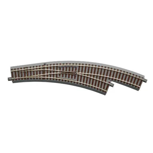 [RO61155] Aiguillage Courbe à droite R3/R4 30° Rayon 434.5mm GEOLINE ROCO 61155 - HO 1/87 Code 83