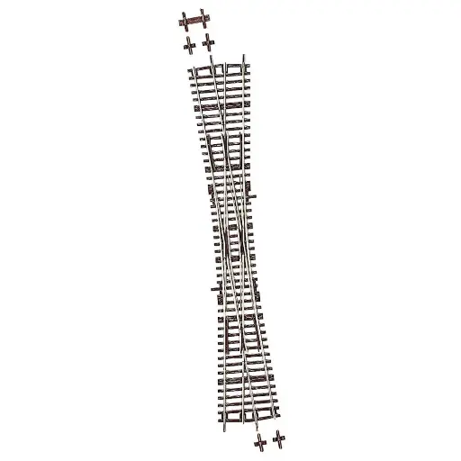 [RO42496] Grande Traversée Jonction Double DKW10 R 959mm 10° - ROCO 42597/42496  HO 1/87 - Code 83