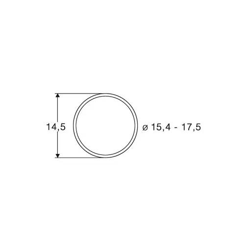 [RO40076] Sachet de 10 bandages d'adhérence - 15,4 à 17,5 mm de diamètre - Roco 40076 - HO