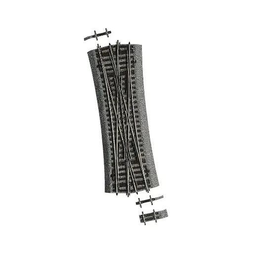 [RO42594-42595] Traversée Jonction Double DKW15 Roco 42594/42595 - R 1050 mm- 15° - HO : 1/87 - Code 83