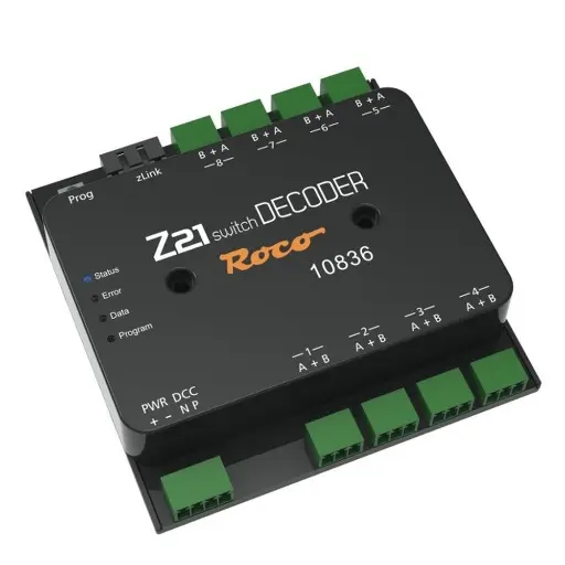 [RO10836] Module Z21 Switch pour 8 aiguillages ou 16 accessoires type lampes - Roco 10836 - Échelle universelle