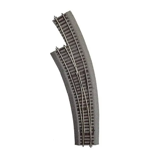 [RO42572] Aiguillage Courbe Gauche BWl3/4 R3 419,6mm 30° ROCO 42572 - HO 1/87 - Code 83 [ROCO LINE]