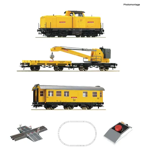 [RO5100002] Set départ DC | Locomotive Diesel BR 212 & train-grue Roco 5100002 DB-AG - HO 1/87 - Ep VI