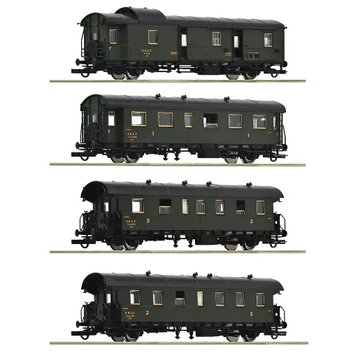 [RO6200055] Coffret de 4 fourgons voyageur - Roco 6200055 - HO 1/87 - SNCF - Ep III - 2R