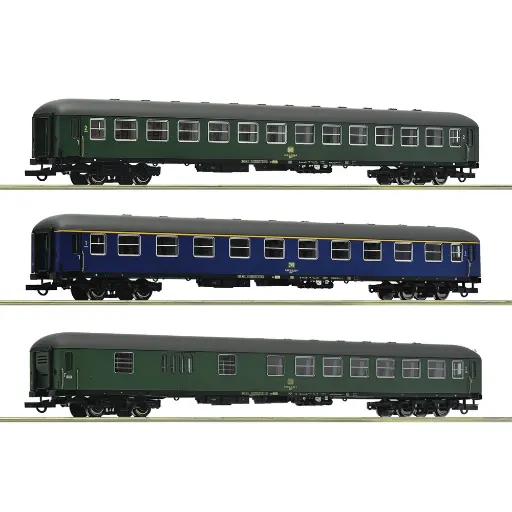 [RO6200051] Set de 3 voitures "Hispania-Express" - Roco 6200051 - HO 1/87 - EP IV - 2R - DB