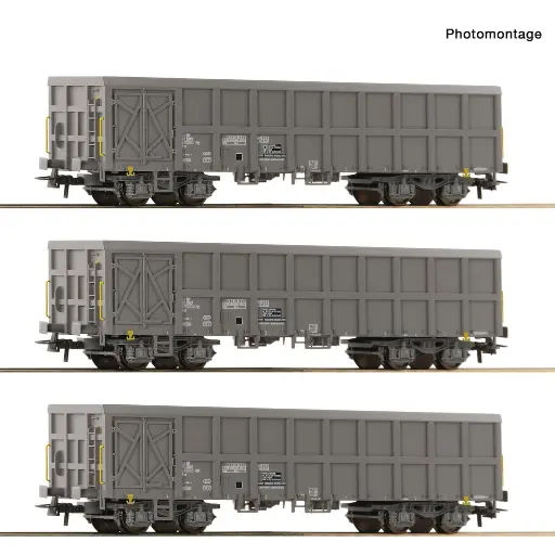[RO6600203] Coffret de 3 wagons marchandises ouverts - Roco 6600203 - SNCF - HO 1/87 - EP. V, VI