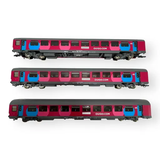 [RO6200025] Coffret de 3 voitures corail OuiGo - Roco 6200025 - SNCF - HO 1/87 - EP. VI