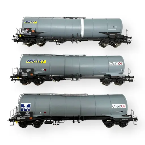 [RO6600091] Coffret de 3 wagon-citerne MILLET - Roco 6600091 - HO 1/87 - SNCF - 2R