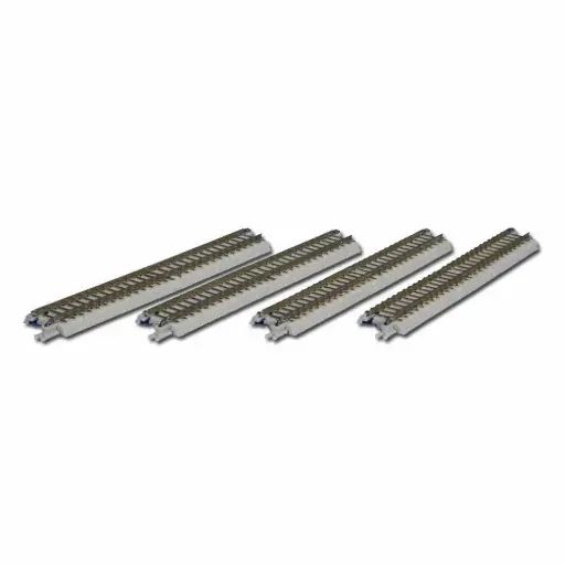 [RO7297001] 4 rails droits d'alimentation ballastés 110 mm code 60 - Rokuhan 7297001 - Z 1/220 - 2R