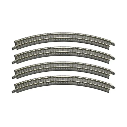 [RO7297002] 4 rails courbés R195-45° - Rokuhan 7297002 - Z 1/220