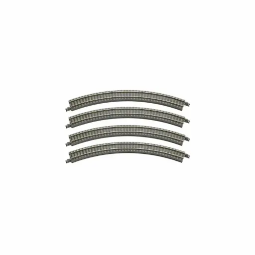 [RO7297002] 4 rails courbes Classic Track 195 mm 45° - Rokuhan R002 / 7297002 - Z 1/220 - 2R