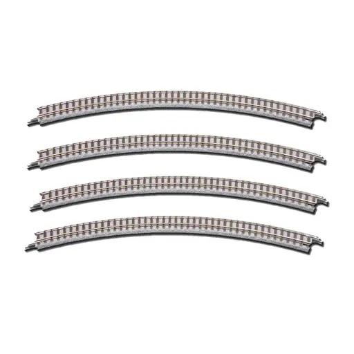[RO7297004] 4 rails courbés R220-45° - Rokuhan 7297004 - Z 1/220