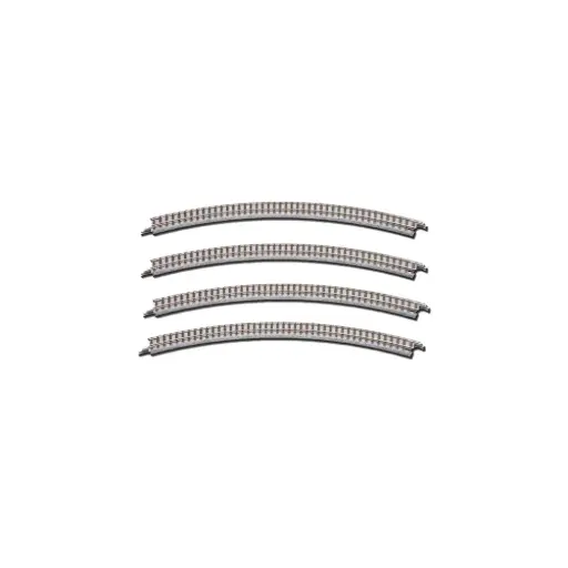 [RO7297004] 4 rails courbes Classic Track 220 mm 45° - Rokuhan R004 / 7297004 - Z 1/220 - 2R