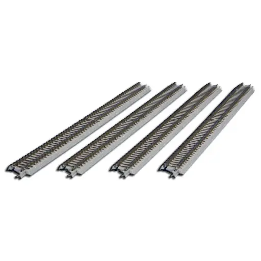 [RO7297009] 4 rails droits avec ballast, 220 mm, avec panneau de connexion - Rokuhan 7297009 - Z 1/220