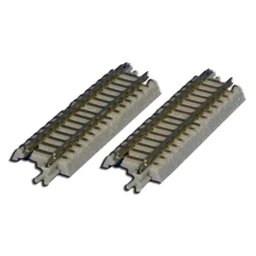 [RO7297024] 2 rails droits de 55 mm avec ballast, avec panneau de connexion - Rokuhan 7297024 - Z 1/220